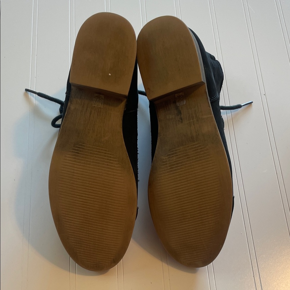 Steve Madden Women’s Black Lace-Up Boots Size 8.5 Zipper Back - Picture 5 of 10